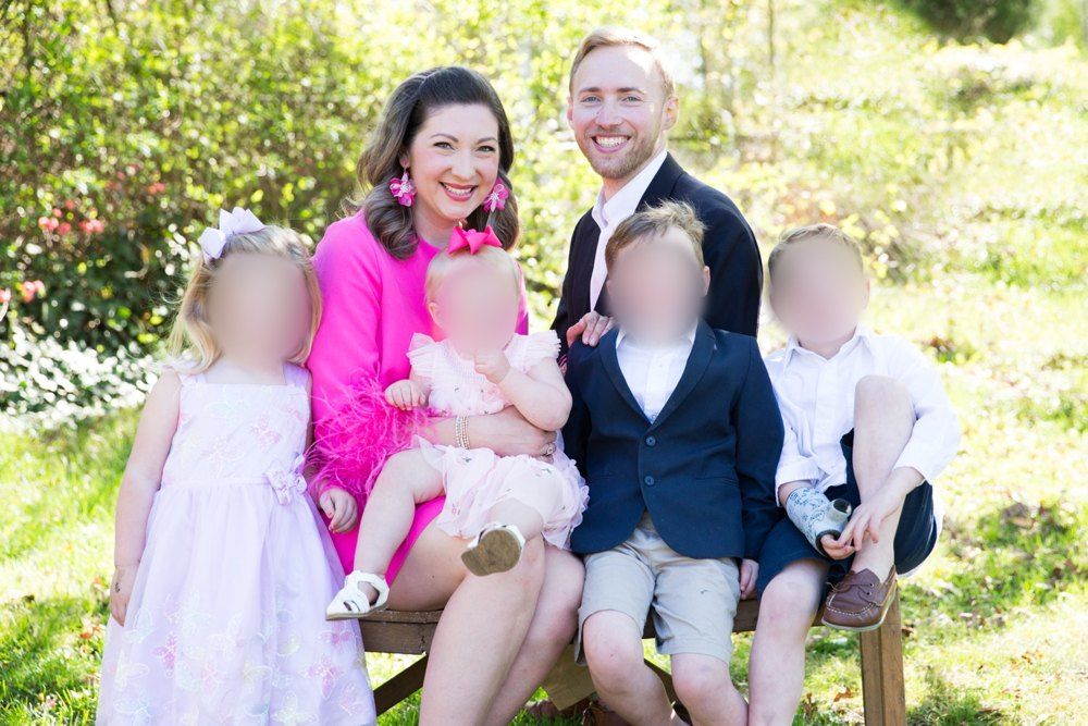 Katelyn and John Shelton with their four children