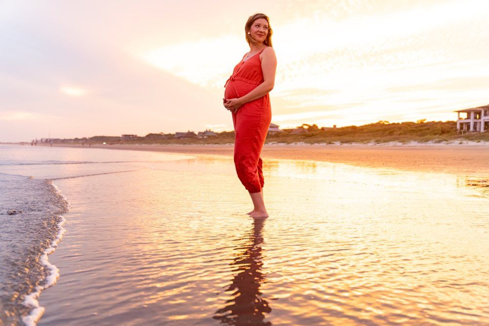 Katelyn at sunset on the beach