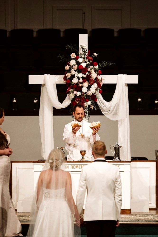 Communion at the Sheltons&rsquo; wedding